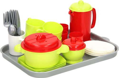 Ecoiffier Servies met Dienblad 35-delig