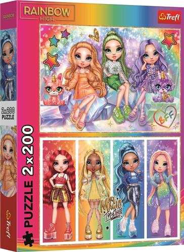 Trefl Regenbogen Puppen - MGA Rainbow High - 200 Teile.
