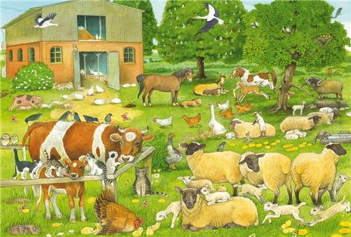 Schmidt Spiele Tierkinder auf dem Bauernhof - 100 Teile.