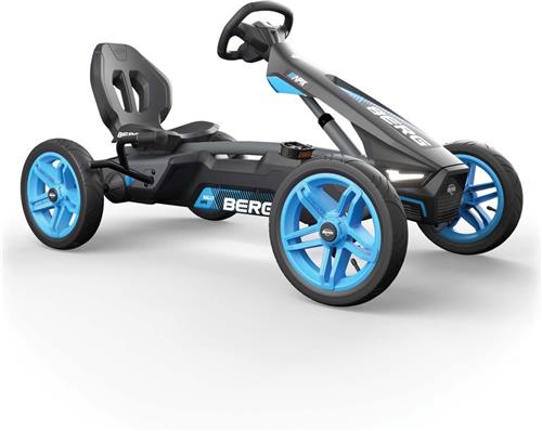 BERG Rally APX Blue Skelter - 4 tot 12 jaar - Verstelbare Stoel - LED verlichting - Soundbox Race - Blauw