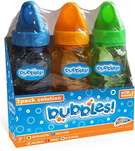 Bellenblaas 3 stuks | 3x 118ML | buitenspelen - buitenspeelgoed - Grafix