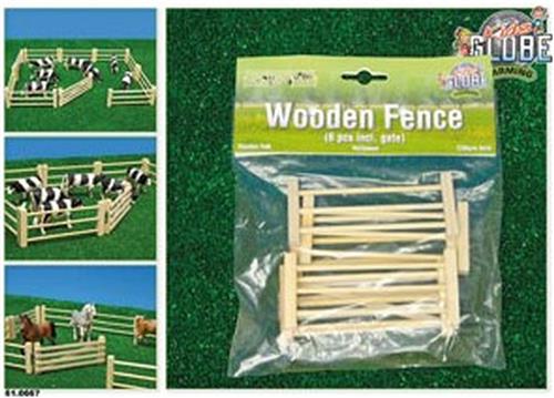 Kids Globe Houten Hekken 1:32, 6st.