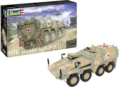 1:72 Revell 03362 GTK Boxer sgSanKfz - Militair Medisch Transportvoertuig Ambulance Plastic Modelbouwpakket