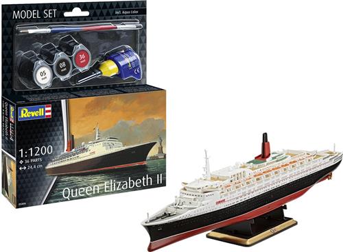 1:1200 Revell 65806 RMS Queen Elizabeth 2 - Oceaan Passagiersschip - Model Set Plastic Modelbouwpakket