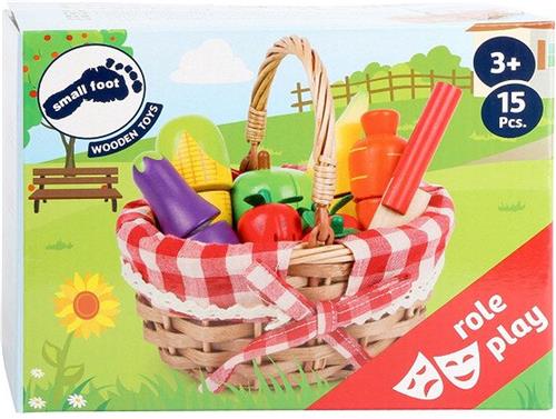 Small Foot - Houten Picknickmand met Snij Fruit, 15dlg.