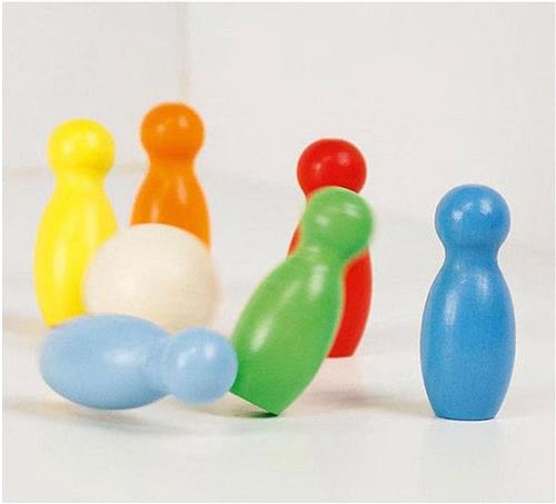Goki Houten Kegelspel Kleur, 7dlg.