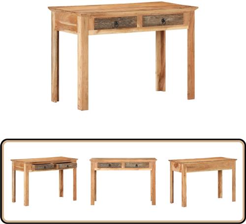 vidaXL Bureau - 110x50x75 cm - Massief Gerecycled Hout Schreibtafel - Houten Bureau - Vintage Bureau - Recycled Wood Furniture - Acacia Hout