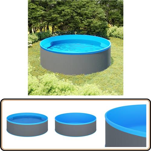 vidaXL Splasher zwembad - 350x90 cm - Grijs & Blauw Splasher Pool - Splasher Pools - Zwembad - Zwembaden