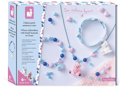Janod Les Ateliers Bijoux - Knutselset Om 3 Dierensieraden Te Maken En Te Dragen - Workshop Sieraden Maken Om Je Creativiteit Te Uiten - Geschikt Vanaf 6 Jaar
