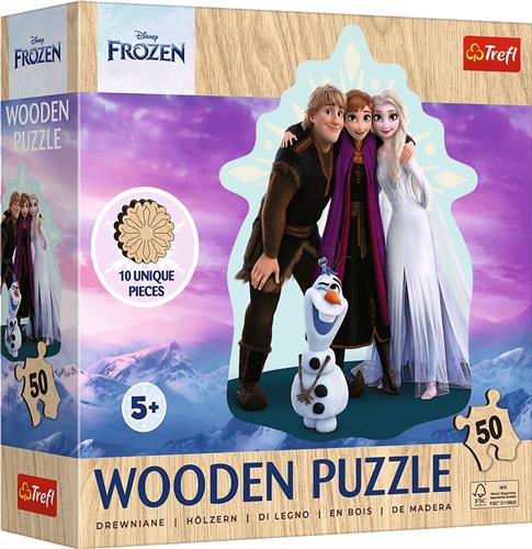 Trefl Trefl 50 Wooden Contour Puzzle - Favorite Frozen / Disney Frozen 2_FSC Mix 70%.