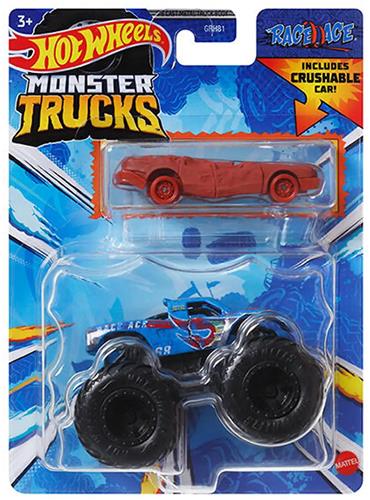 Hot Wheels Monster Trucks Race Ace - 8 cm - Schaal 1:64 - Voertuig metaal