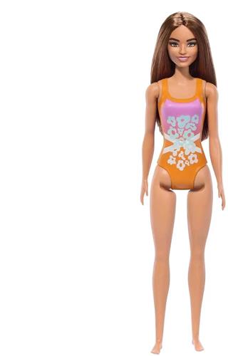 Beach Barbie pop met bruin haar 28 cm - Beach - Modelpop