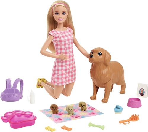 Barbie met Hond en Puppy's - Barbiepop
