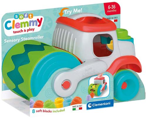Baby Clementoni - Clemmy - Blokken-etende Wals - Sensorisch Speelgoed - vanaf 6 maanden