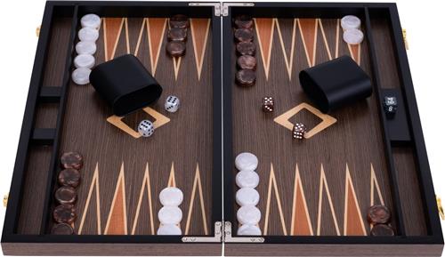 Backgammon 18'' Walnut burl wood