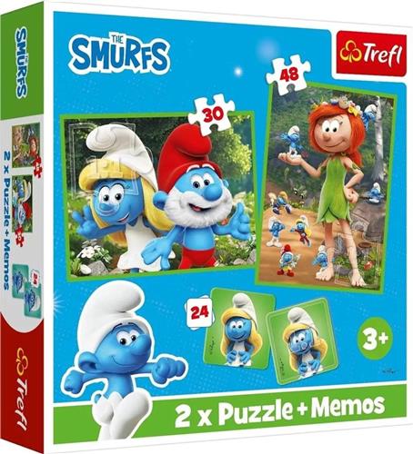 Trefl Trefl 2in1 + memos - Smurfs have fun / The Smurfs - 3 puzzels