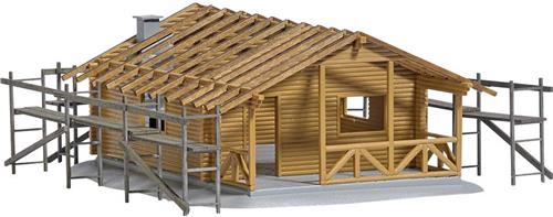 Busch 1855 H0 Blokhut in aanbouw