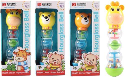 Baby rammelaar giraffe/ beer 23cm (1 stuk) assorti