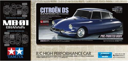 1:10 Tamiya 47502 RC Citroën DS - MB-01 - met Blauwe Body - Auto RC Plastic Modelbouwpakket