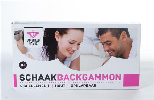 Schaakspel / Backgammon In 1 - Hout ( schaken)