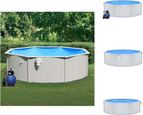 vidaXL Zwembadset - Stalen wand - 460 x 120 cm - 11.000 L/u - GS gecertificeerd - Zwembad