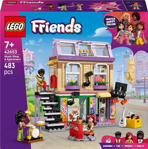 LEGO Friends Muziekwinkel en Appartement Bouwpakket voor Kinderen - 42653
