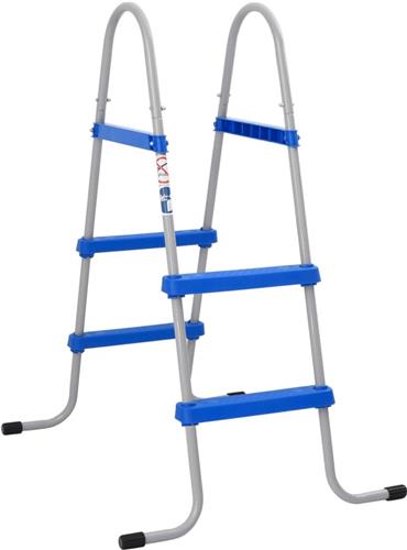 vidaXL Zwembadladder - Zwembadladders - Zwembad Ladder - Ladder Zwembad - Zwembadladder voor bovengronds zwembad 84 cm staal en kunststof