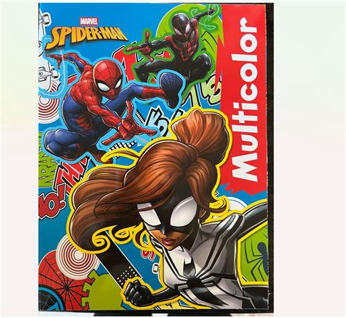 Kleurboek Spiderman met voorbeelden