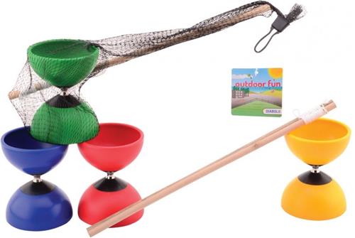 Outdoor Fun Diabolo met houten stokjes