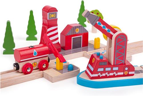 Bigjigs Houten Brandweer Zeereddingsstation