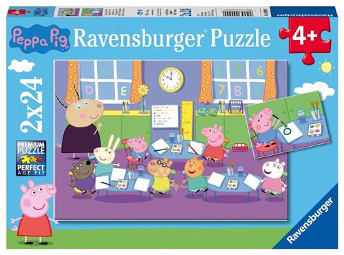 Ravensburger puzzel Peppa Pig - Twee puzzels - 24 stukjes - kinderpuzzel