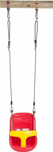 Swing King schommelzitje Baby deLuxe rood/geel -