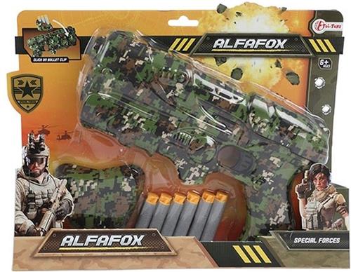 Toi Toys - Pistool - Militair wapen met 6 foampijlen - Geweer
