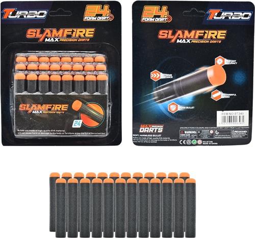 Fast Pioneer Foam Kogels Voor Speelgoedpistool 24 Stuks Zwart