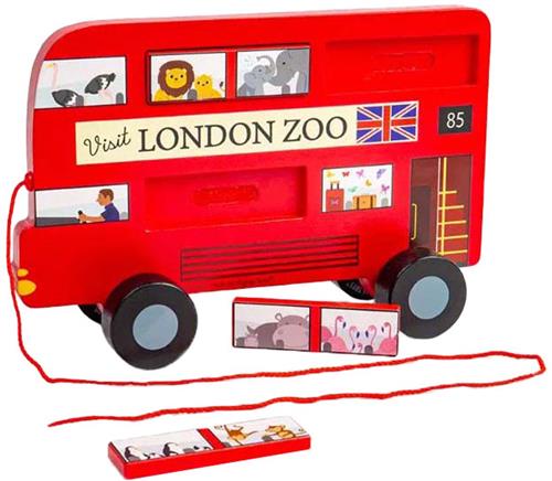 Bigjigs Houten Londen Bus Trekfiguur