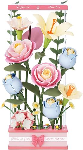 Robotime Blooming Bouquet Box - AF01D - Rolife Floral Art Series - Knutselen - Bloemen - DIY - Bouwpakket
