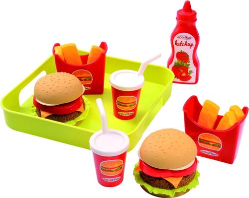 Eten speelgoedset Ecoiffier Hamburger Tray