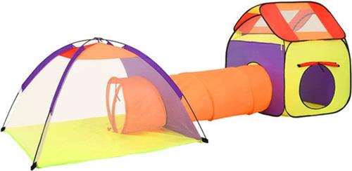vidaXL Kinderspeeltent 338x123x111 cm meerkleurig