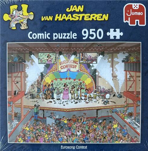 Eurosong contest Jan van Haasteren comic puzzle 950 stukjes jumbo puzzel Eurovisie Songfestival