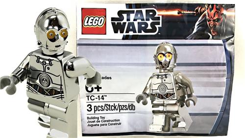 Lego Star Wars TC-14 droid chrome silver exclusief figuur 5000063