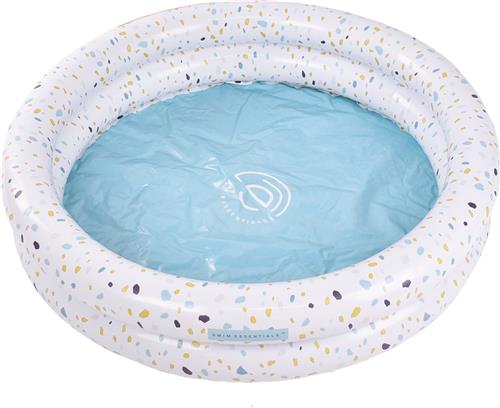 Swim Essentials Opblaasbaar Zwembad - Baby & Kinder Zwembad - Wit Terrazzo - Ø 100 cm