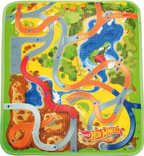 Hot Wheels vloermat 70 x 80 x 4 mm dik + 1 Hot Wheels auto