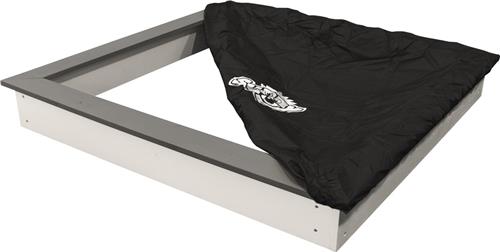 Sunny Sandy Houten Zandbak in Grijs/Wit - Incl. Beschermhoes en Gronddoek - FSC hout - 127x127x17cm