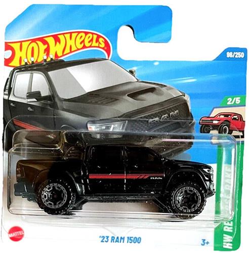 HOT WHEELS '23 RAM 1500 PICKUP BLACK 96/250 HW REVERSE RAKE 2/5