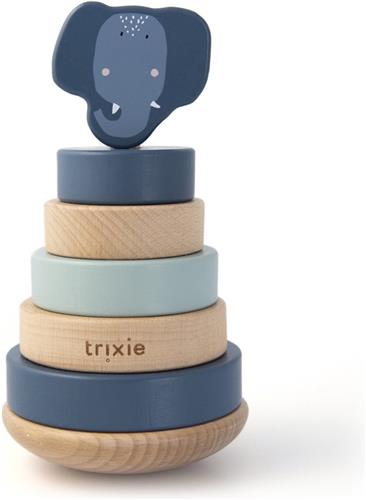 Trixie Houten stapeltoren - Mrs. Elephant - Educatief - Hout speelgoed - Motoriek