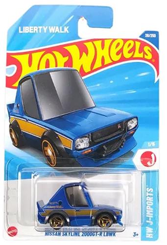 HOT WHEELS LIBERTY WALK NISSAN SKYLINE 2000GT-R LBWK LIBERTY BLEU 26/250 1:64 HW J-IMPORTS 1/5 (SHORT CART)