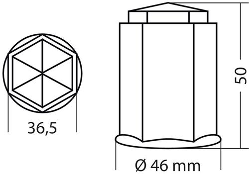 ABS moerkapjes voor vrachtwagens, set van 10 stuks - 33 mm - Chroom