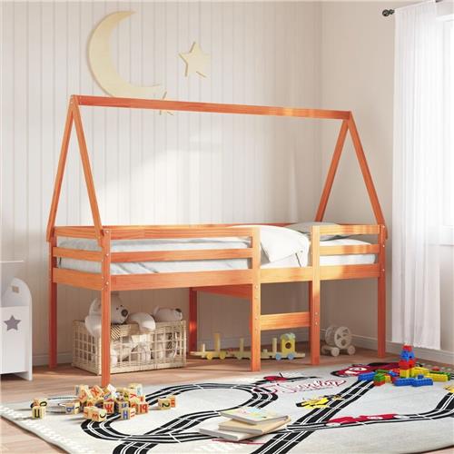 vidaXL Kinderbedhuisje - 209x95,5x88 cm - Wasbruin