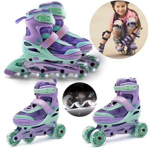 DISNEY Frozen Softboot rolschaatsen 3-in-1 voor kinderen, verstelbaar, LED  klassiek, trainingsstand, rolschaatsen