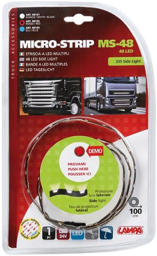 Micro-Led Strip, 24V - 48 Led - 100 cm - Rood